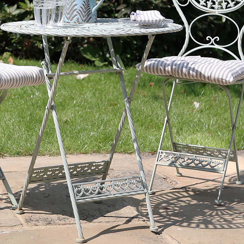 Two Person Pistachio Green Garden Bistro Set