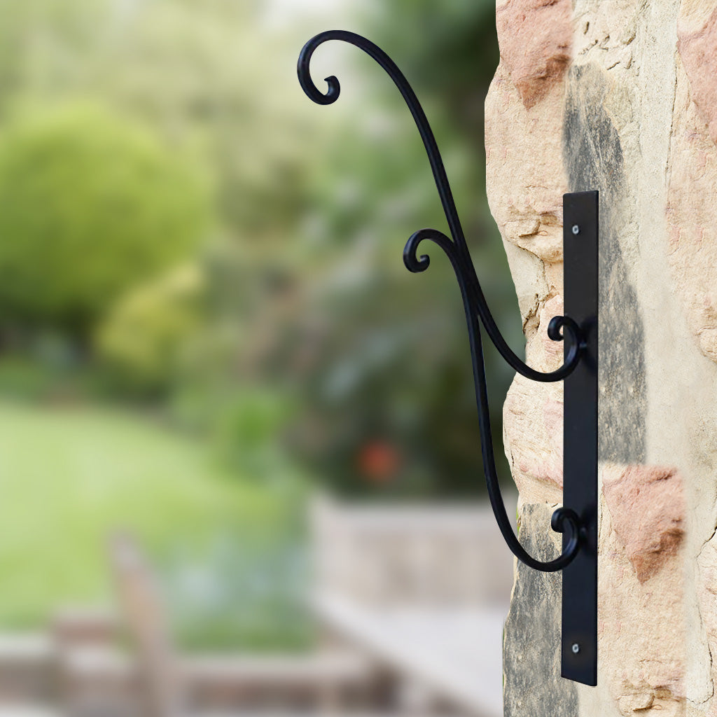 Extra Large Ornate Black Scrolled Hanging Bracket