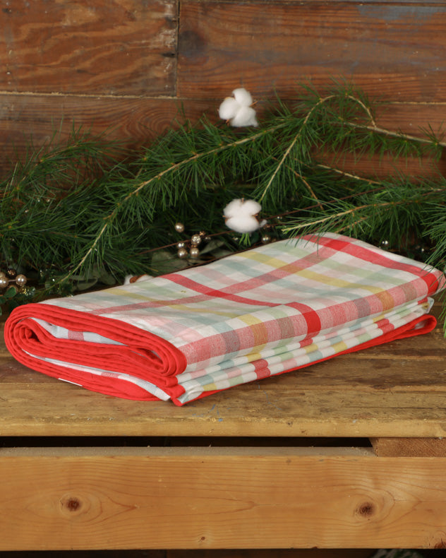 Chantilly Pastel Finish Gingham Picnic Blanket