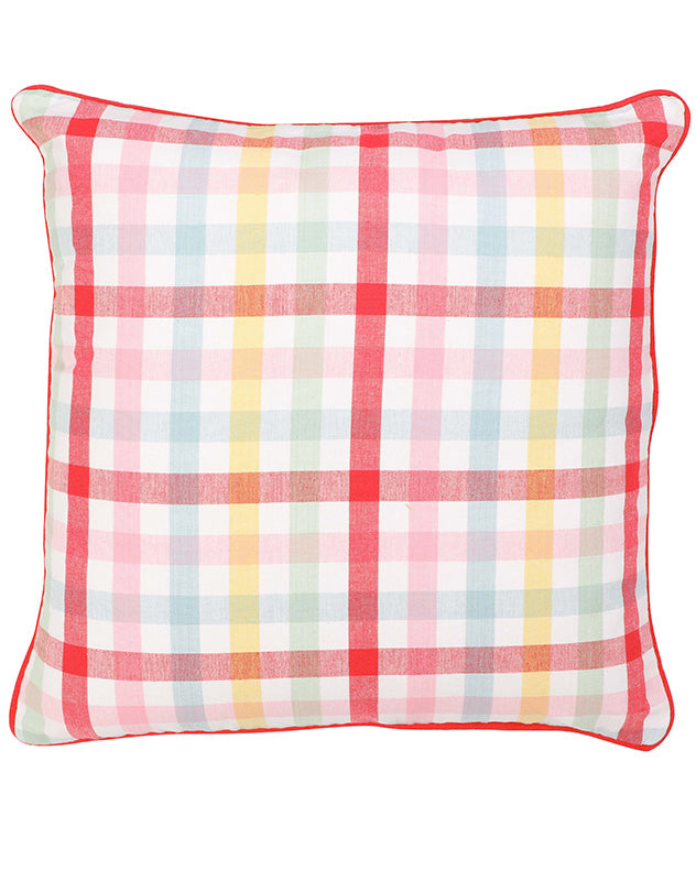 XL Pastel Pink Gingham Garden Scatter Cushion