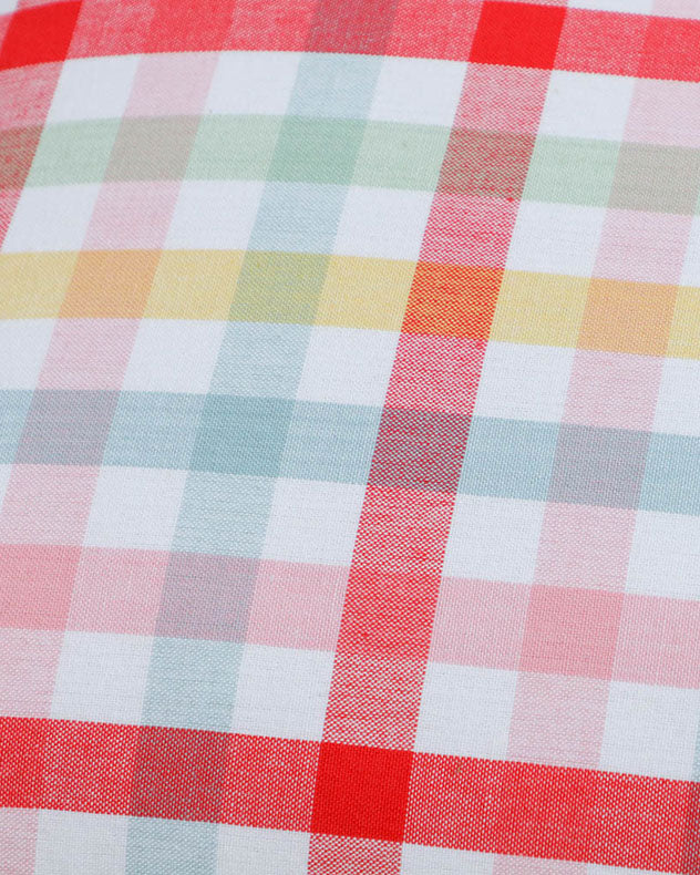 XL Pastel Pink Gingham Garden Scatter Cushion