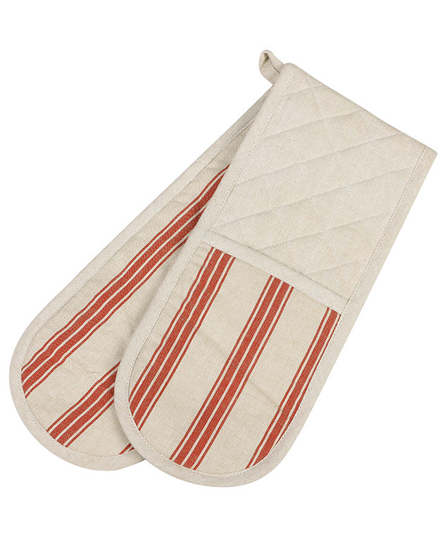 Vintage Bakers Stripe Oven Gloves