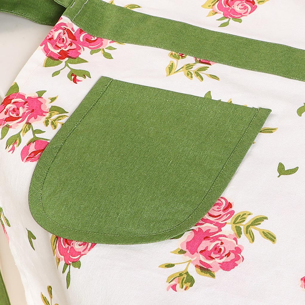 Vintage Floral Kitchen Apron and Oven Glove Set