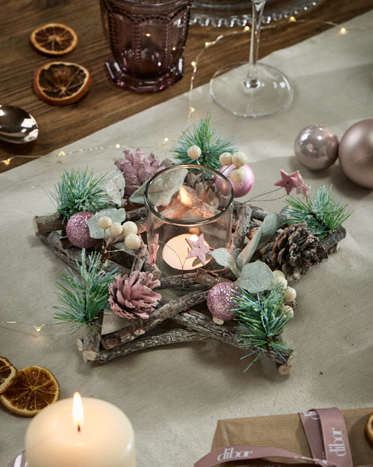 Sugar Sparkle Christmas Candle Holder