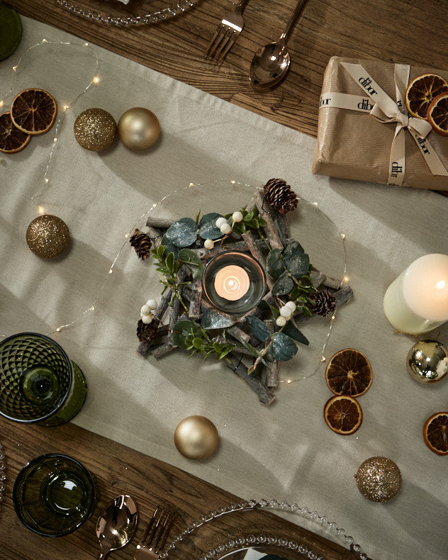 Nature Trail Star Christmas Candle Holder