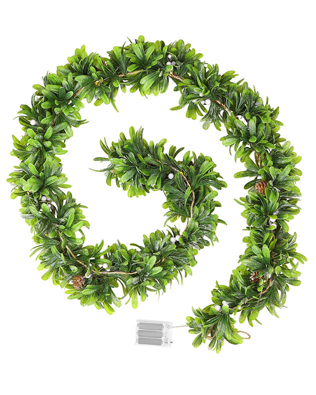 green christmas garland decoration