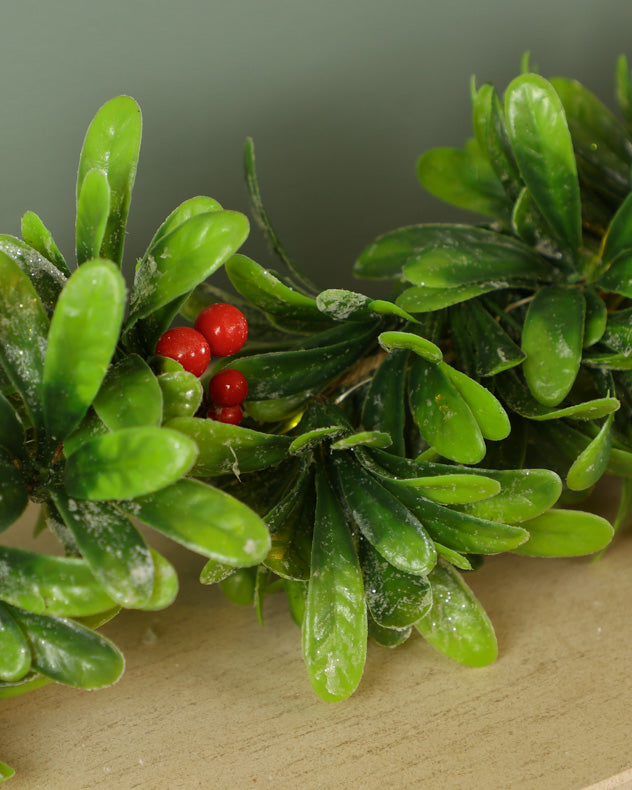 christmas red berry and green garland