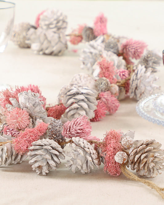 pine and white garland