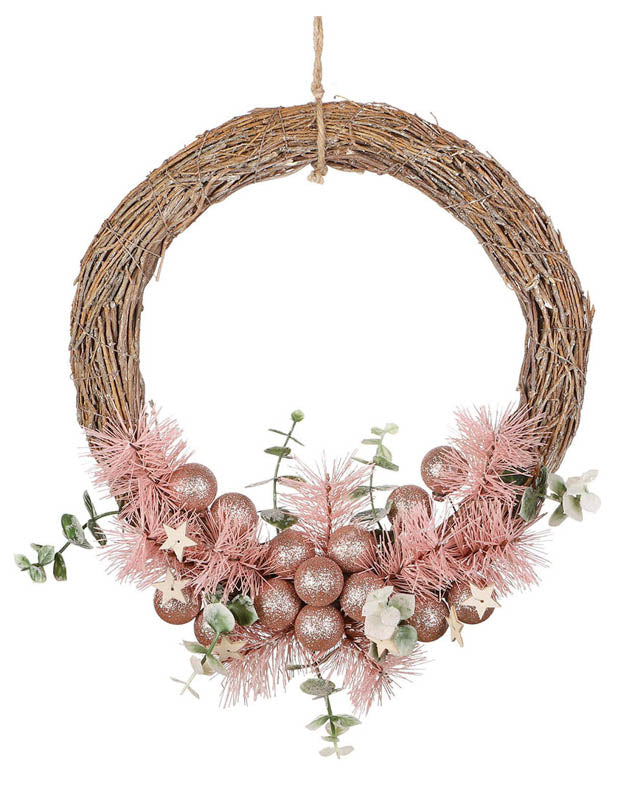 Sugar plum Half Moon Wreath 33cm