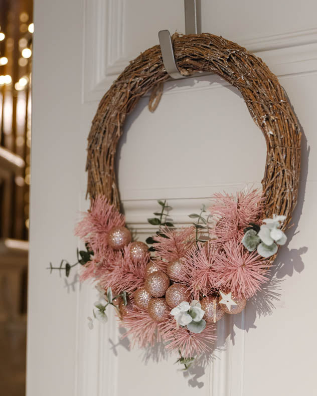 Sugar plum Half Moon Wreath 33cm