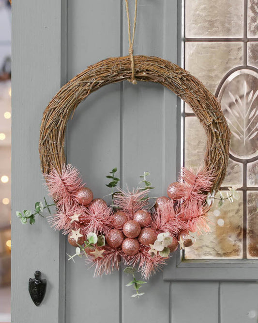 Sugar plum Half Moon Wreath 33cm