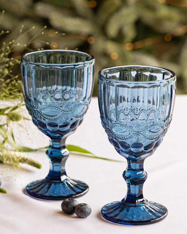 Aurielle Blue Wine Goblet