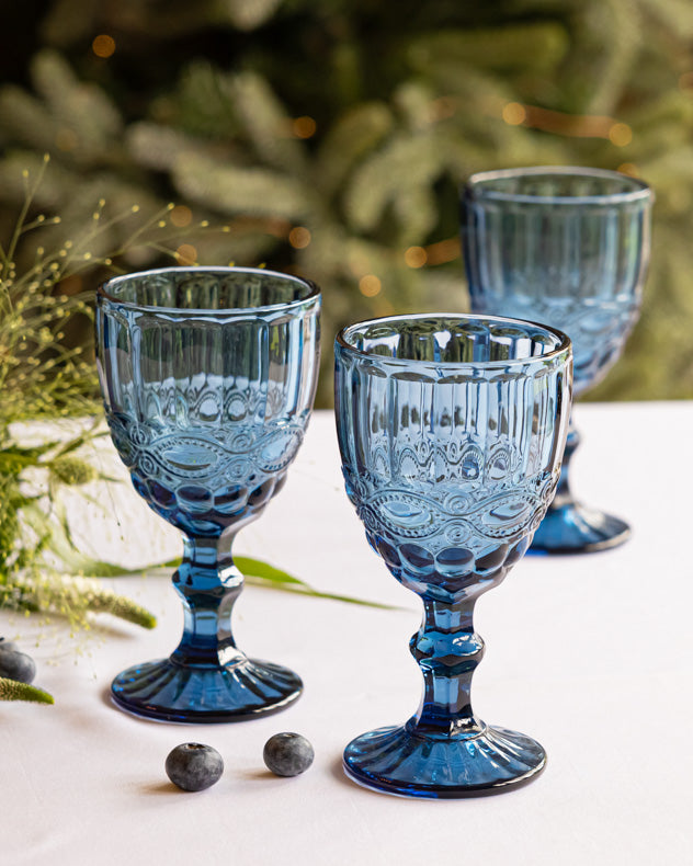 Aurielle Blue Wine Goblet