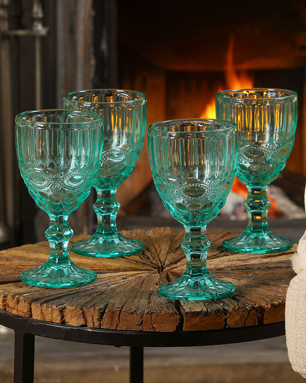 Aurielle Turquoise Wine Goblet