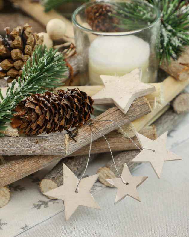 pinecone christmas candle holder