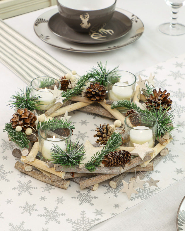 tealight christmas holder centrepiece
