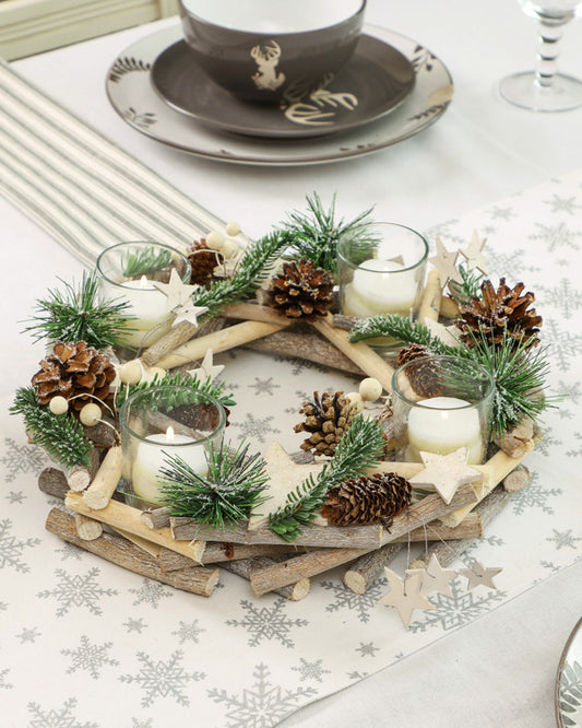 tealight christmas holder centrepiece