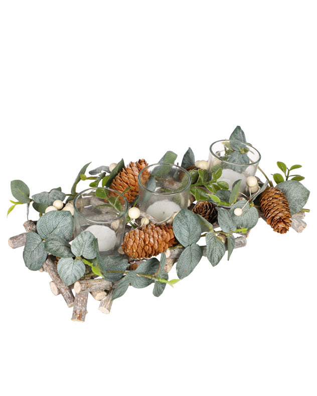 Nature Trail Christmas Tealight Holder Trio