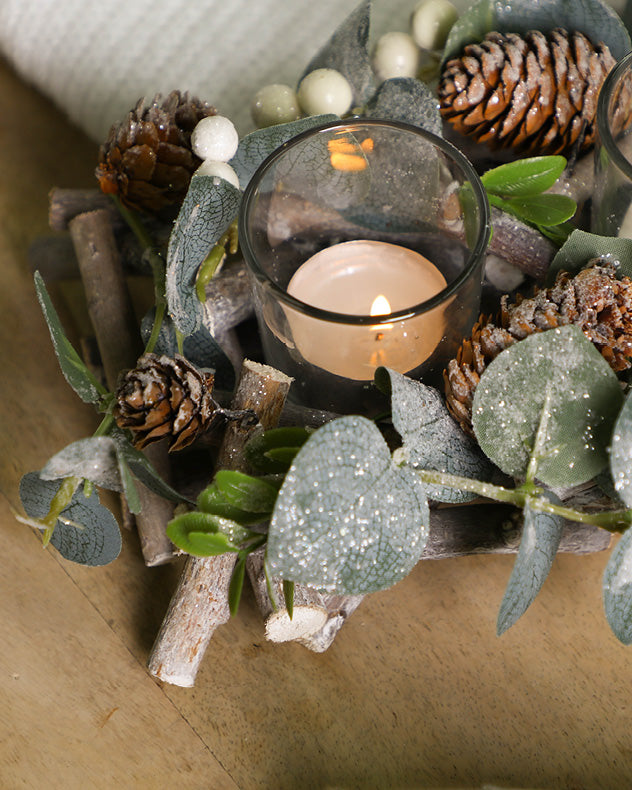 Nature Trail Christmas Tealight Holder Trio