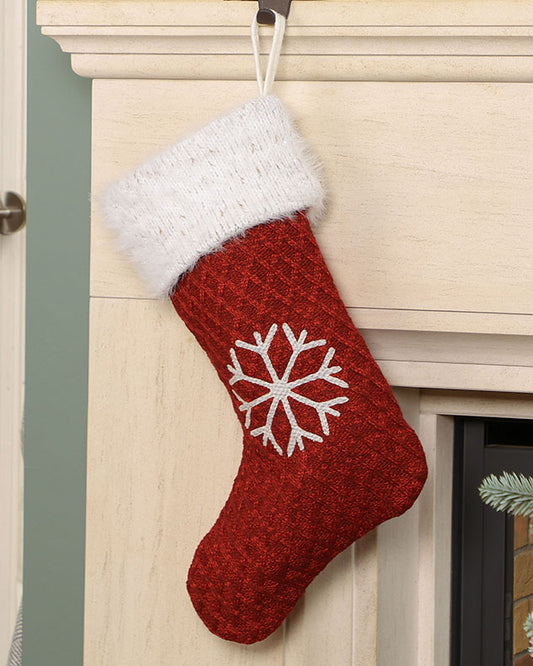 snowflake christmas stocking