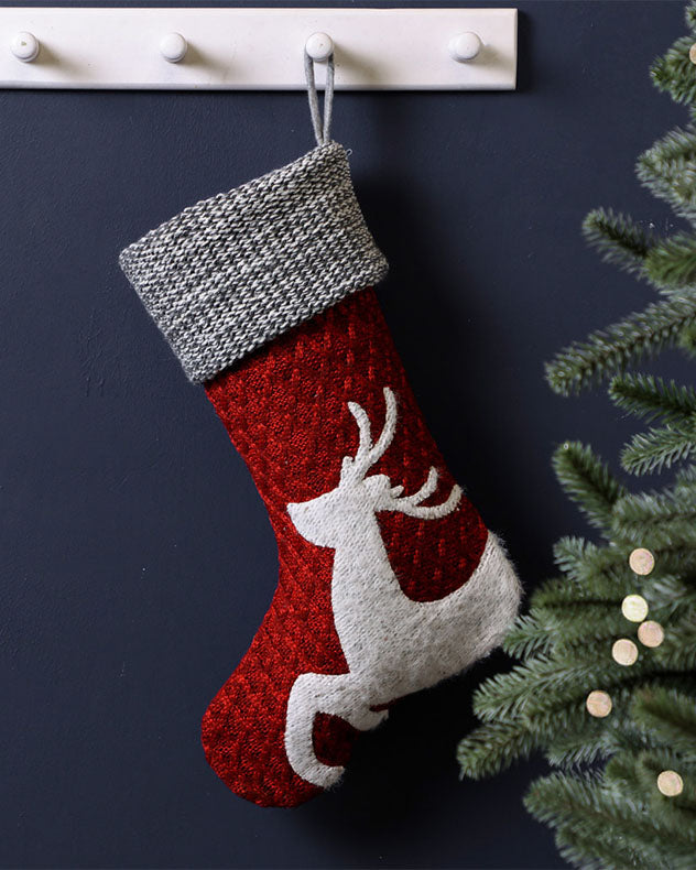 traditional red christmas stocking
