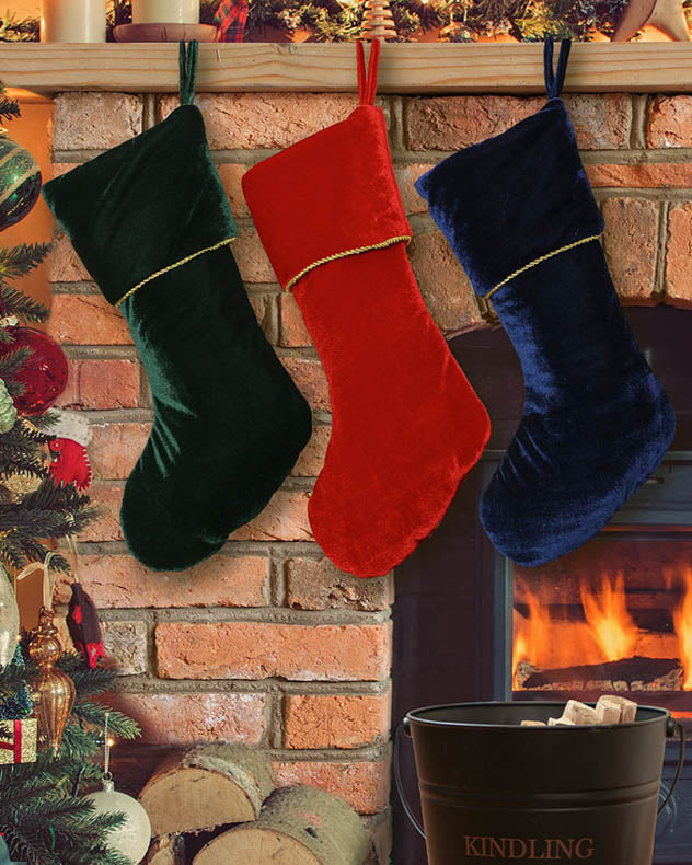 Knightsbridge Red Velvet Christmas Stocking