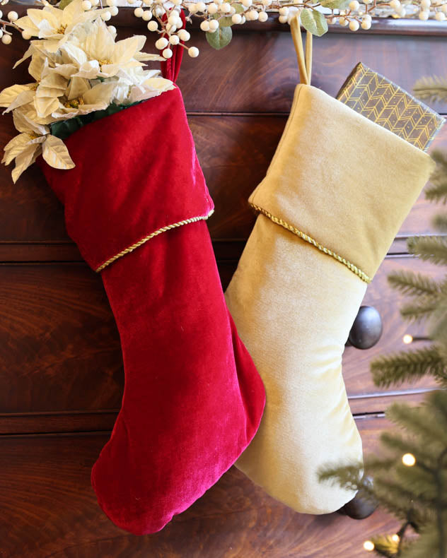 Knightsbridge Red Velvet Christmas Stocking