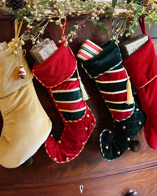 Opulent Velvet Christmas Stocking Collection