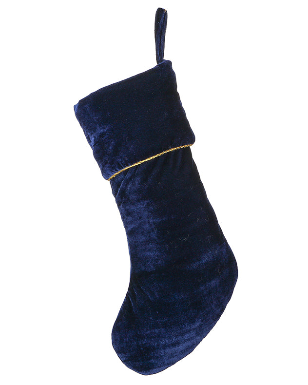 Knightsbridge Moonlight Blue Velvet Christmas Stocking