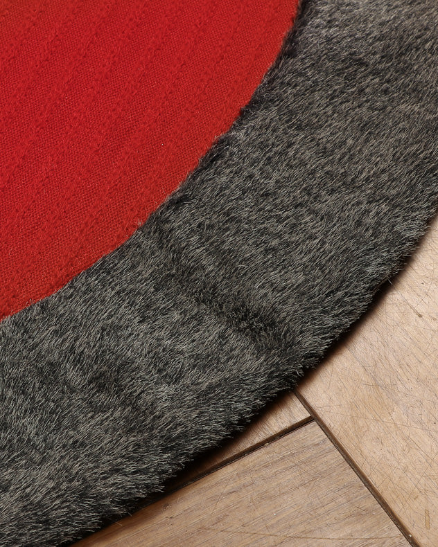 Red Nordic Christmas Tree Skirt
