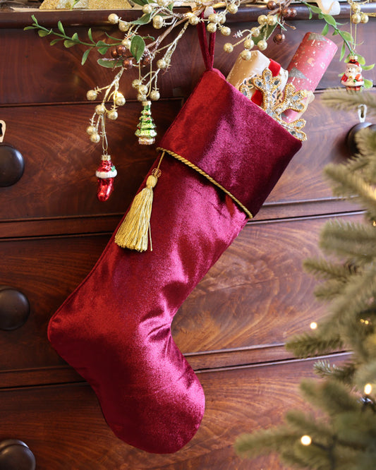Kensington Red Velvet Christmas Stocking