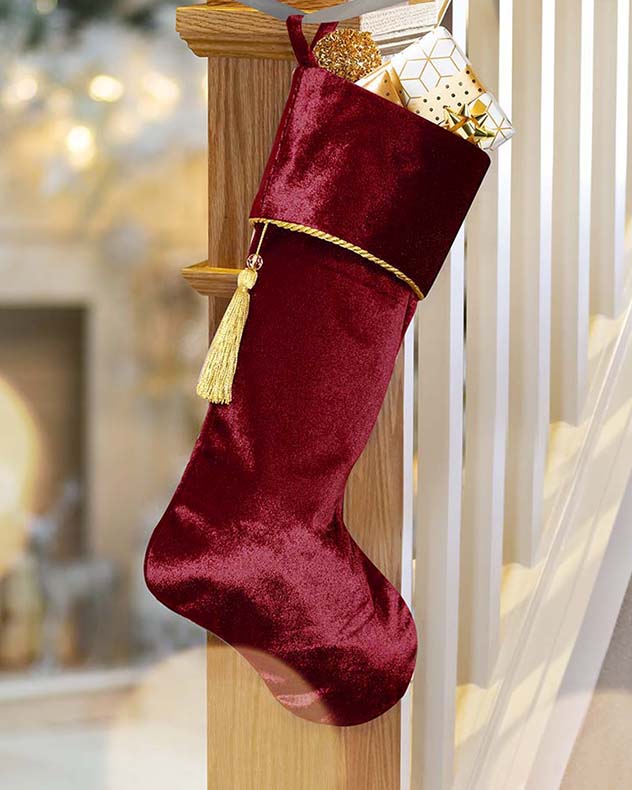 Kensington Red Velvet Christmas Stocking