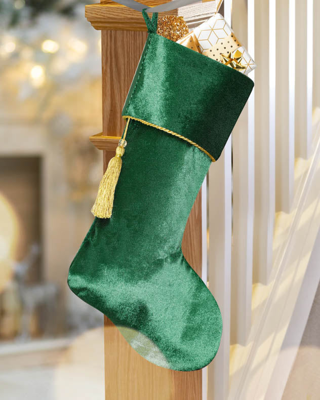 Kensington Green Velvet Christmas Stocking