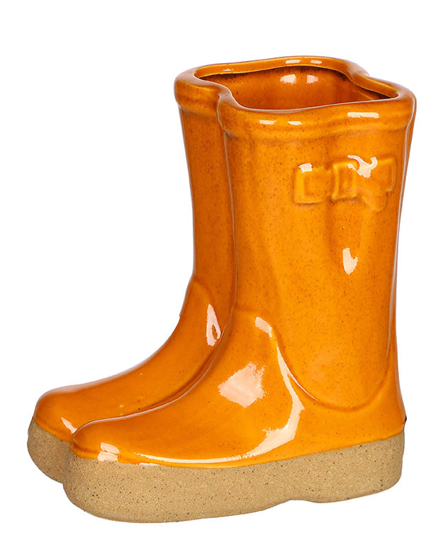 welly planter orange