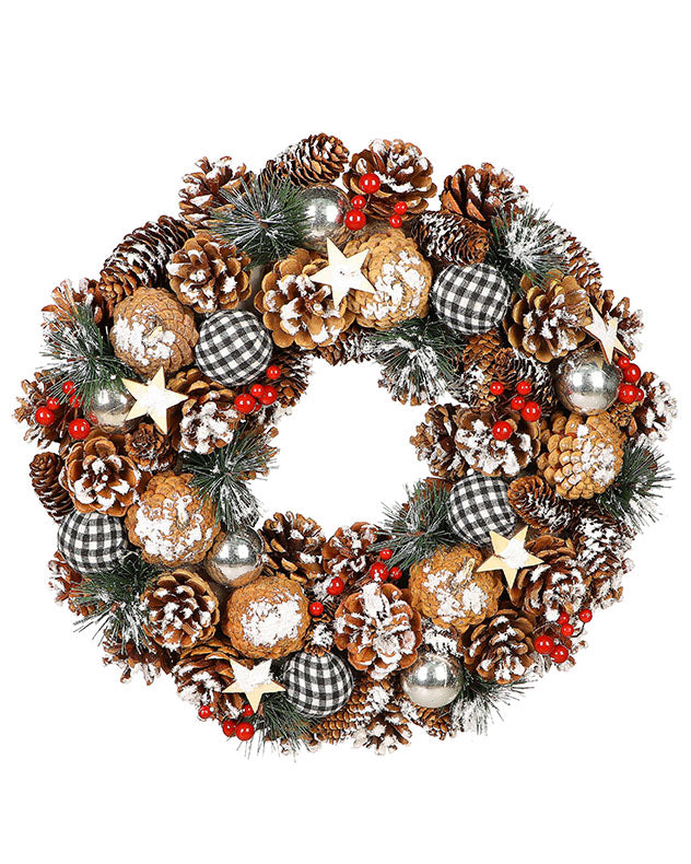 Gingham Glory Wreath 38cm