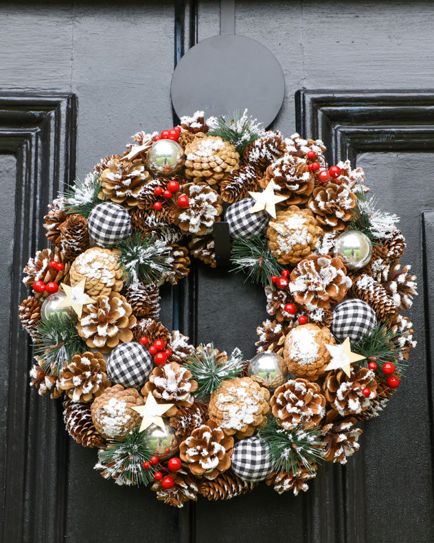 Gingham Glory Wreath 38cm