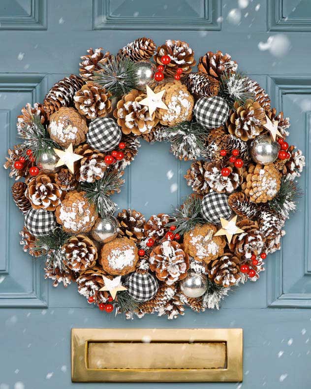 Gingham Glory Wreath 38cm