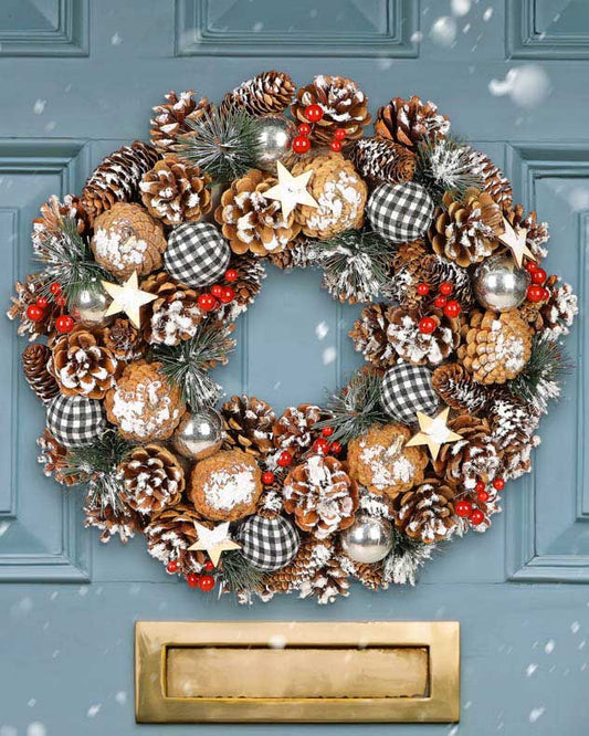 Gingham Glory Wreath 38cm