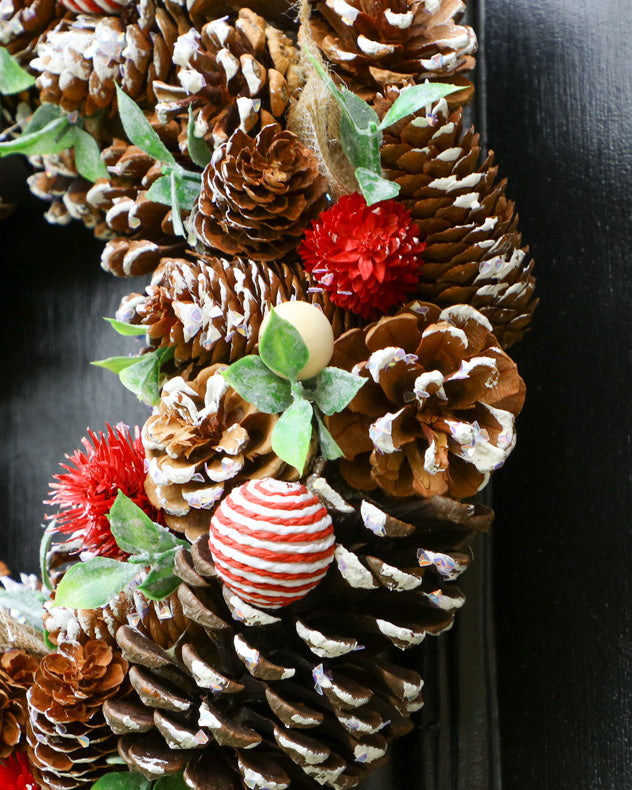 candy cane traditional front door christmas wreath