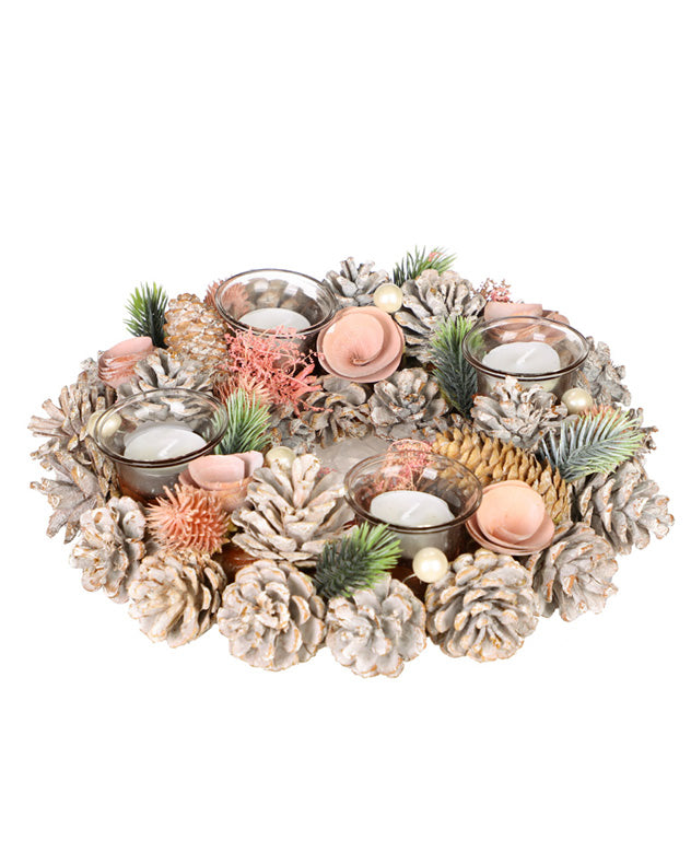 Winter Meadow Tea Light Holder Centrepiece