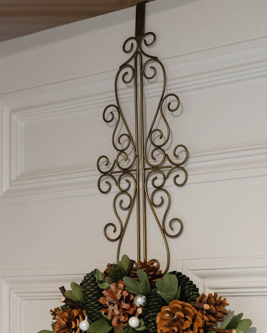 Extra Long Ornate Wreath Hanger