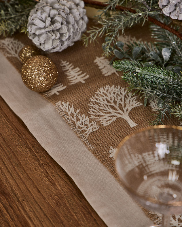 Woodland Tree Jute Table Runner
