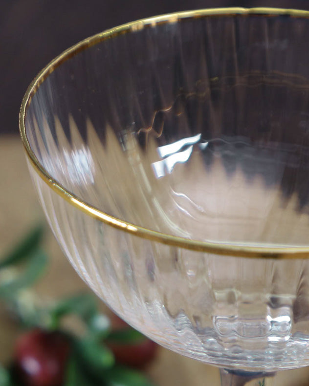 Luxury Gold Rimmed Champagne Saucer