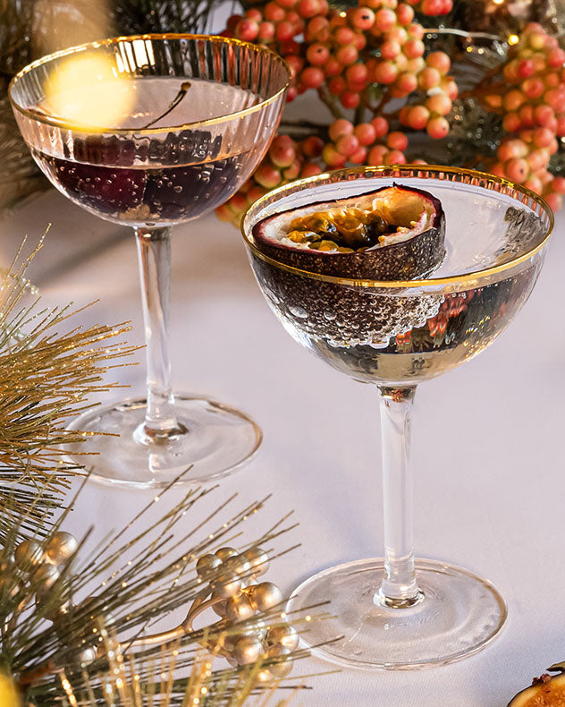 Luxury Gold Rimmed Champagne Saucer