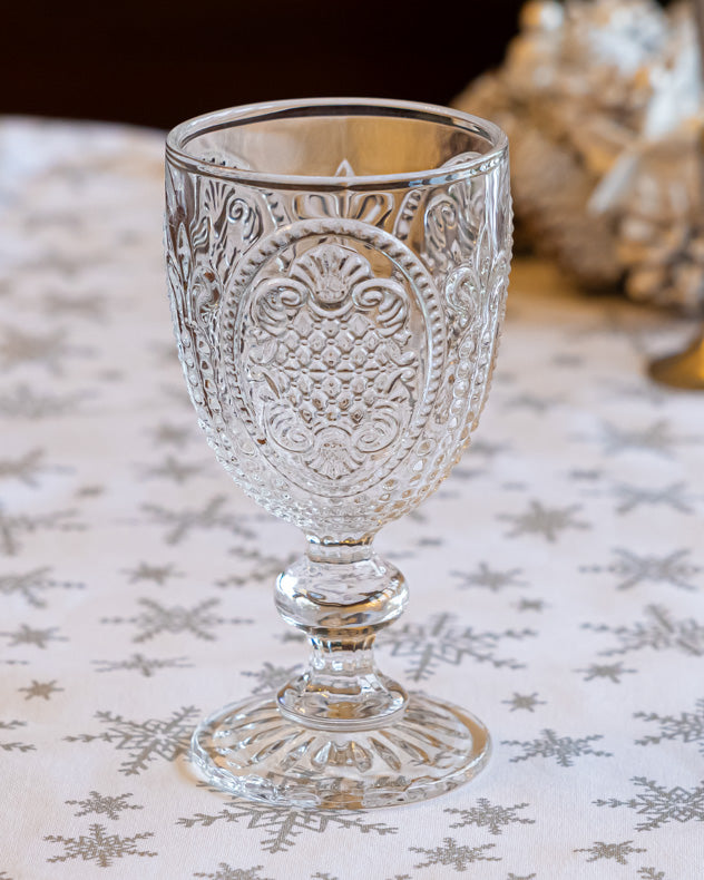 Fleur de Lys Clear Wine Goblet