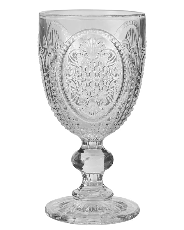 Fleur de Lys Clear Wine Goblet