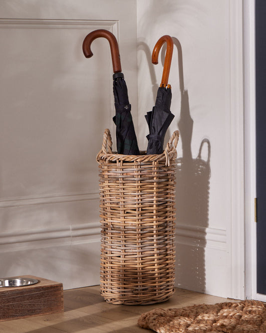 Rattan Umbrella Stand Basket