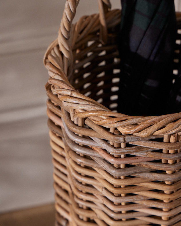Rattan Umbrella Stand Basket