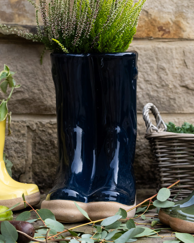 ceramic welly boot planter