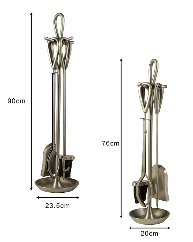 Small and medium pewter companion sets